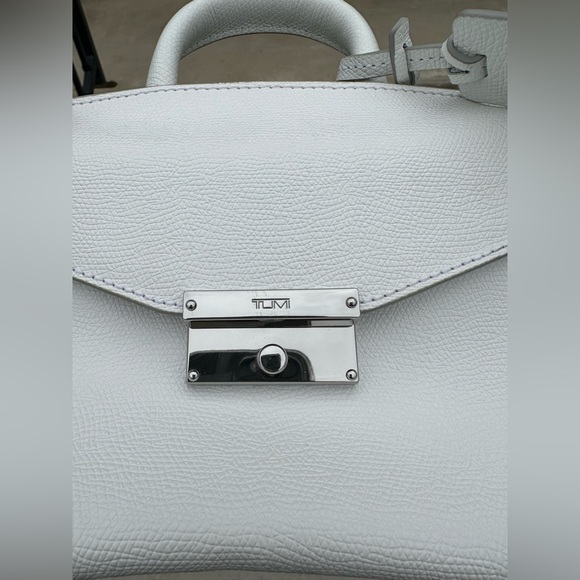 Tumi Leather Top Handle Crossbody Bag in White - Picture 5 of 13